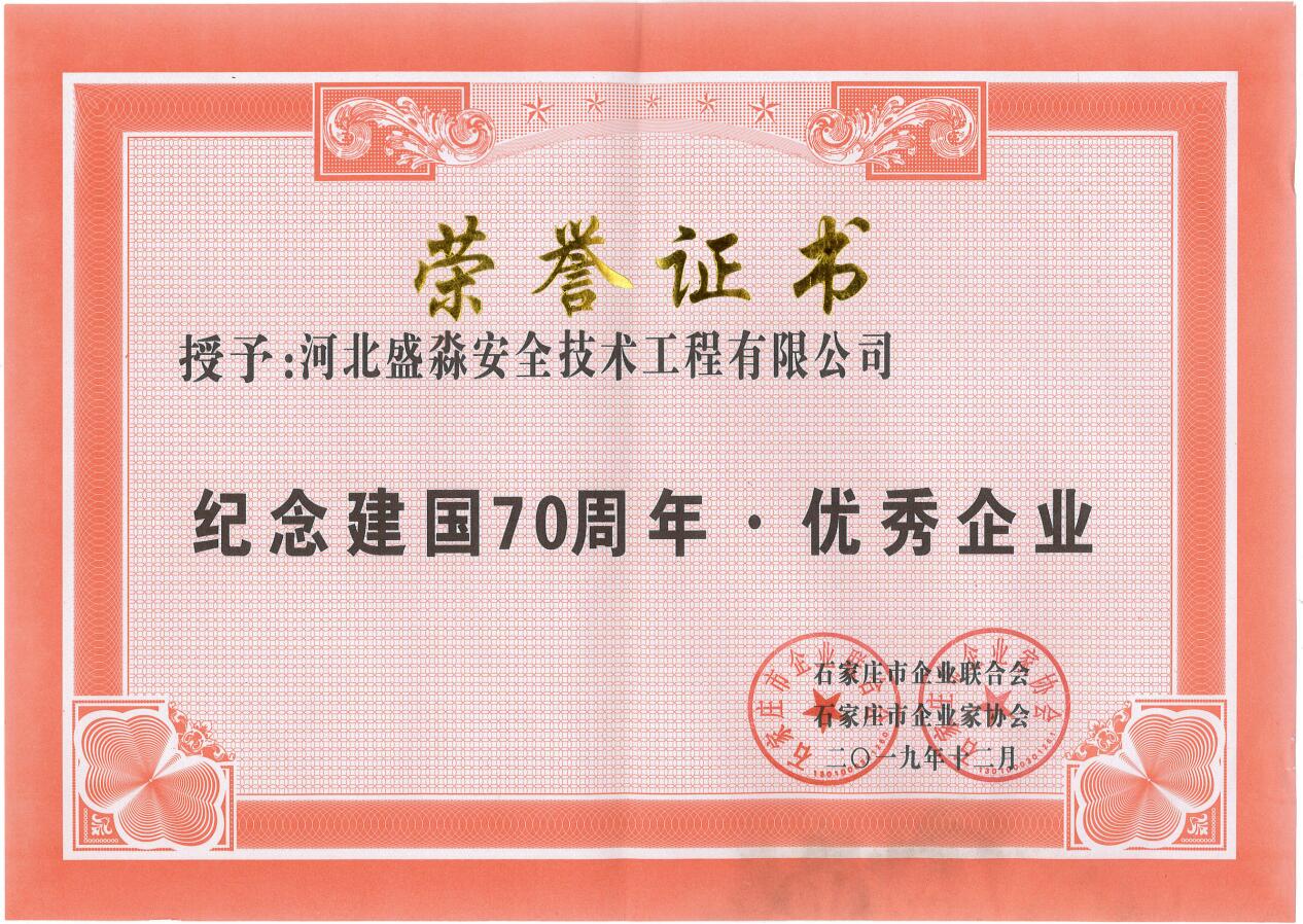 紀(jì)念建國(guó)70周年優(yōu)秀企業(yè)